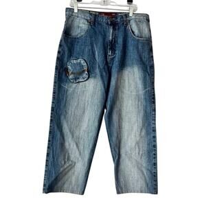 Den Jenz Denim Dreamz Y2K Baggy Jeans Men’s 34 Stonewash Loose Fit Streetwear